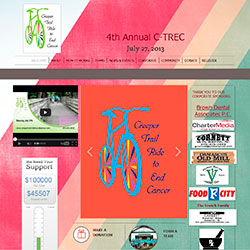 Screenshot of Creeper Trail Ride To End Cancer website