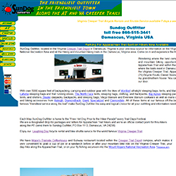 Screenshot of SunDog Outfitter Website