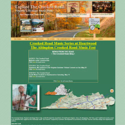 Screenshot of Crooked Road Website