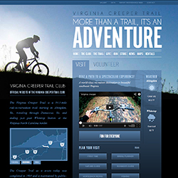 Screenshot of Creeper Trail Club Website