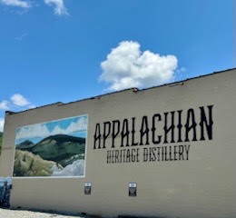 Appalachian Heritage Distillery mural in downtown Damascus