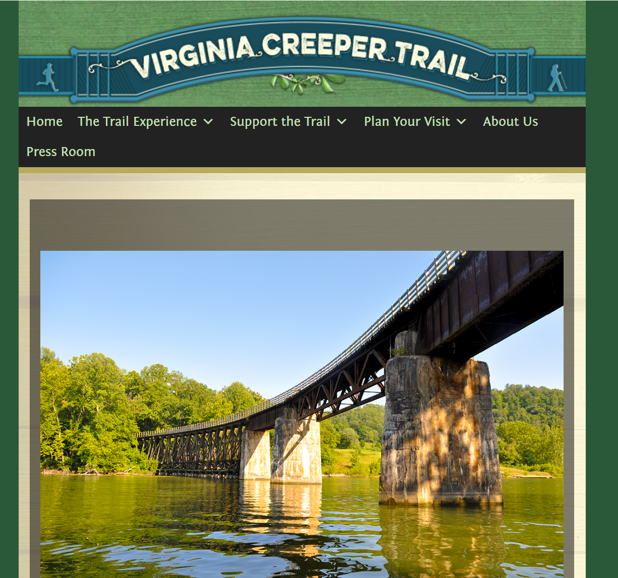 Screenshot of Creeper Trail Club Website