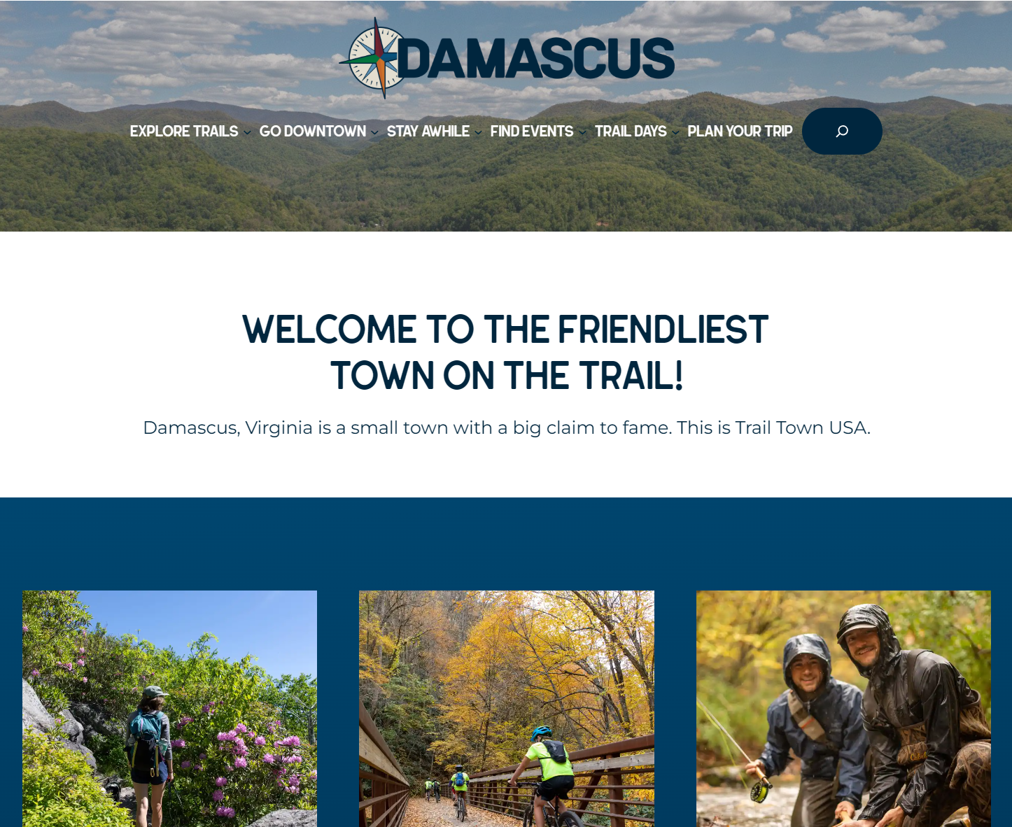 Screenshot of Visit Damascus website